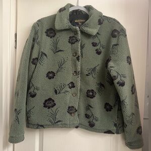Woolrich Flower Fleece Button Up Jacket